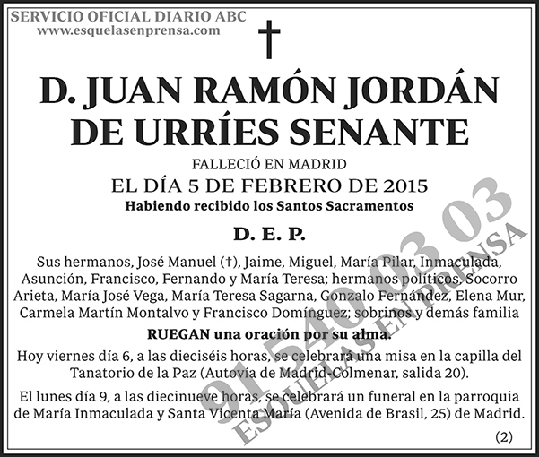 Juan Ramón Jordán de Urríes Senante